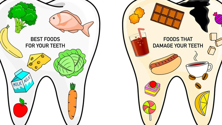 تاثیر مواد غذایی بر سلامت دهان و دندان